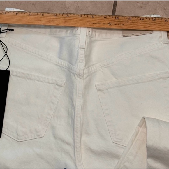 🎉HP🎉Anthropology Edwin Anderson Ankle Ivory Straight Cropped High Rise Size 28 - Picture 3 of 4